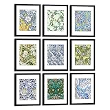 DEKWINN 11x14 Picture Frame Set of 9 for Pictures 8x10 with Mat or 11x14 Without Mat, Wall Gallery or Tabletop display Photo Frames in Black