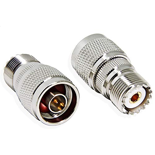 Greluma 3 Stk N-Stecker auf UHF-Buchse, N-Stecker auf PL259-Buchse SO-239-Koaxialstecker für RF-Funkantenne