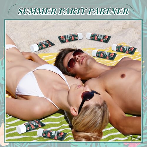 Image of 24 Pcs Mini Sunscreen Bulk for Summer Party Wedding SPF 30 Water Resistant Sunscreen Lotion Bulk 1oz Travel Size for Thank You Gifts Wedding Supplies (Flamingo)