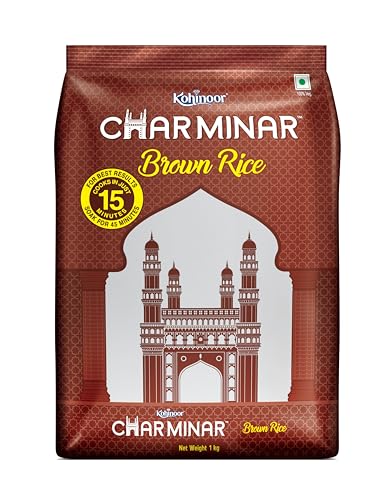 Image of Kohinoor Charminar Brown Rice 1 Kg | High-Fibre, Nutty & Wholesome Grains for Balanced Meals