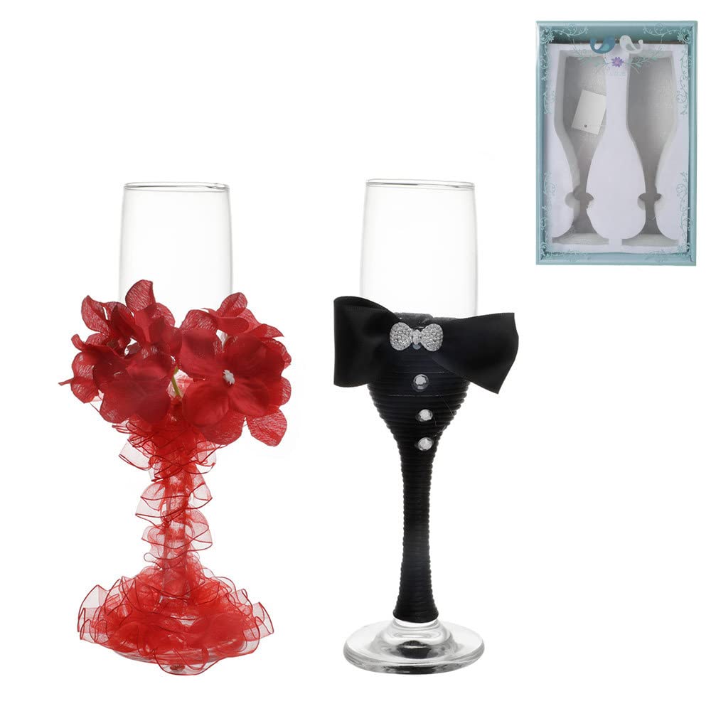 Verres À Champagne pour Les Mariés, pour Mariage, Fiançailles, Flûtes À Grillage, Fête Prénuptiale, Verres Mr Et Mrs (Type5) (Type6)