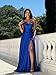 Chicbridal Satin Strapless Prom Dress 2025 A Line Long Ball Gowns with Pockets Corset Evening Dress for Women Fuchsia US10