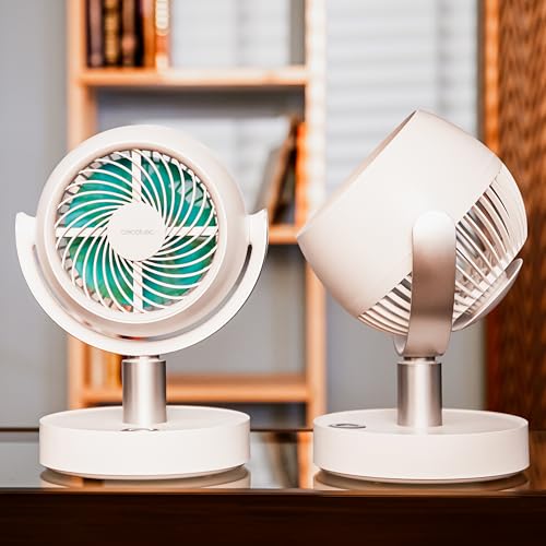 Cecotec Tischventilator EnergySilence 800 Cyclone Desk Portable, DC Motor 10 W, 6 Zoll, 4000 mAh Akku, 5 Geschwindigkeiten… – Ansicht 2