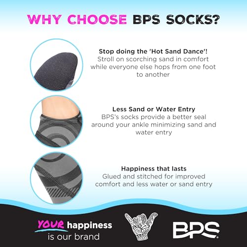 Image of BPS 'Aqua Series' 3mm Neoprene Water Socks for Sand, Beach, Soccer, Volleyball, Wetsuit Booties