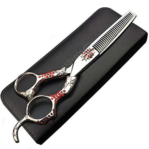Ciseaux de coiffure Ruby 6 pouces, le coffret de coupe haut de gamme en acier forgé pour salon