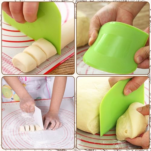 Miniatura 7 de Henjunu Cuchillo De Panadero Compacto, Cuchillo Para Marcar Masa Con 10 Hojas De Afeitar Y 2 Cortadores De Masa De Plástico, Accesorios Para Hornear Pan