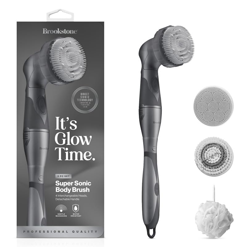 Brookstone 5 Piece Electric Body Bath Brush