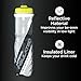 Schwinn Reflective Insulated Water Bottle with Holder for Bicycle, 26 oz, BPA-Free, Dual-Stage Nozzle, Easy Squeeze, Cage Easily Mounts to Bike, Night Visibility, Bike Water Bottle Holder Combo