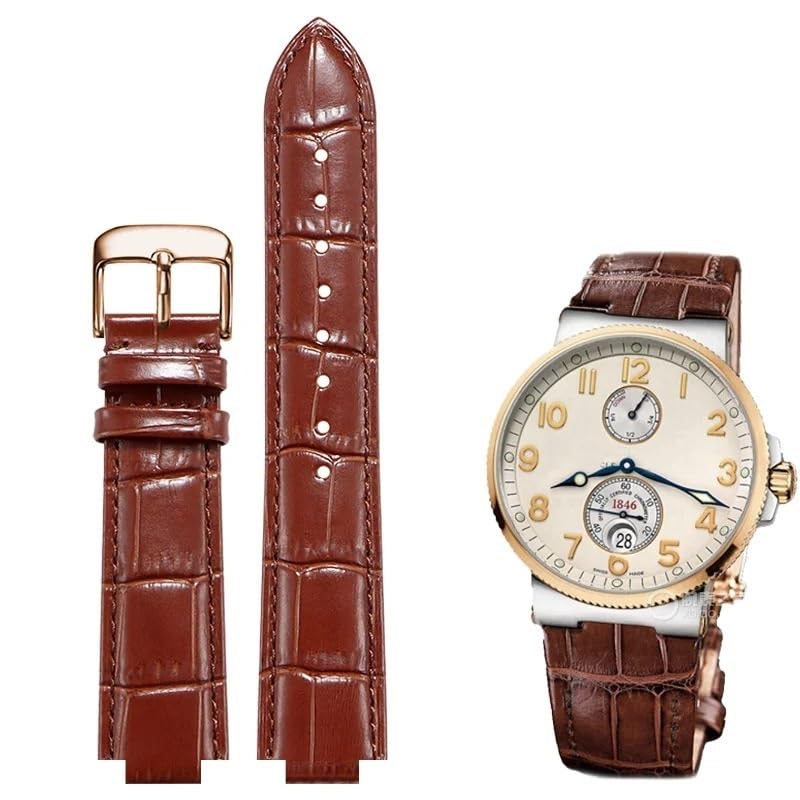 Bracelet montre en cuir marron idée cadeau pour passionné horlogerie