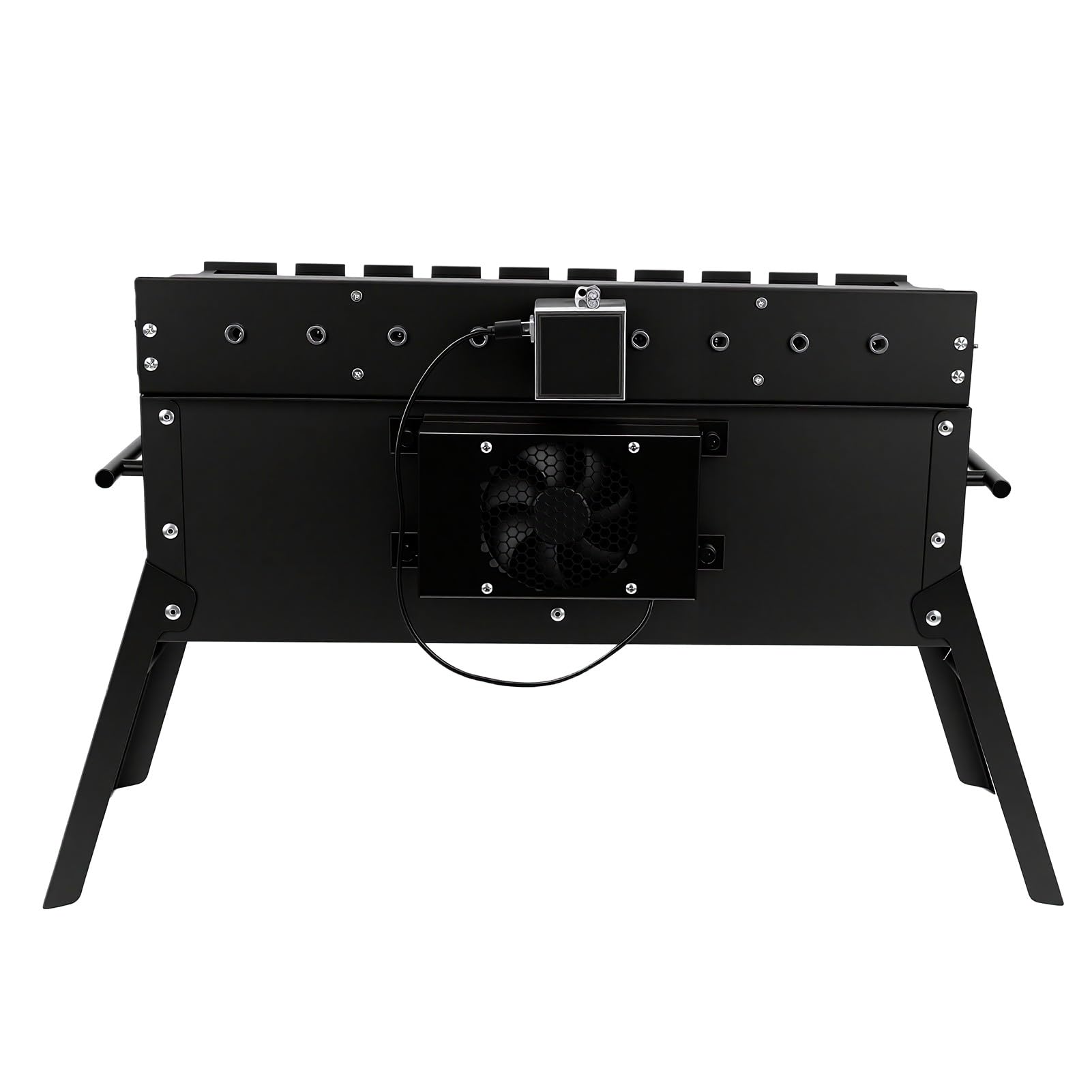 Tnfeeon Obrotowy Grill ze Stali Nierdzewnej Automatyczny Obrotowy Grill Węglowy ze Stali Nierdzewnej z aktywacją termiczną Bez Baterii Przenośny na Zewnątrz na Piknik Kempingowy