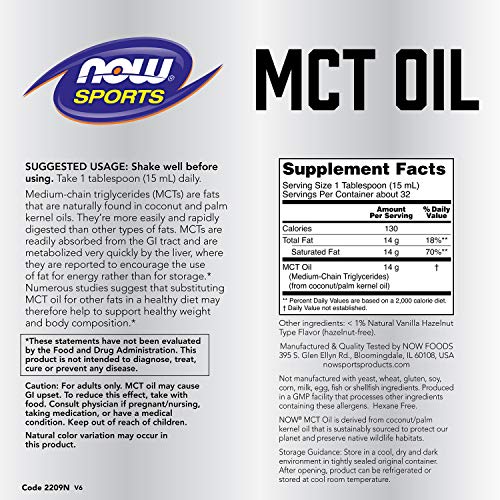 MCT Oil (473ml) - Now Foods