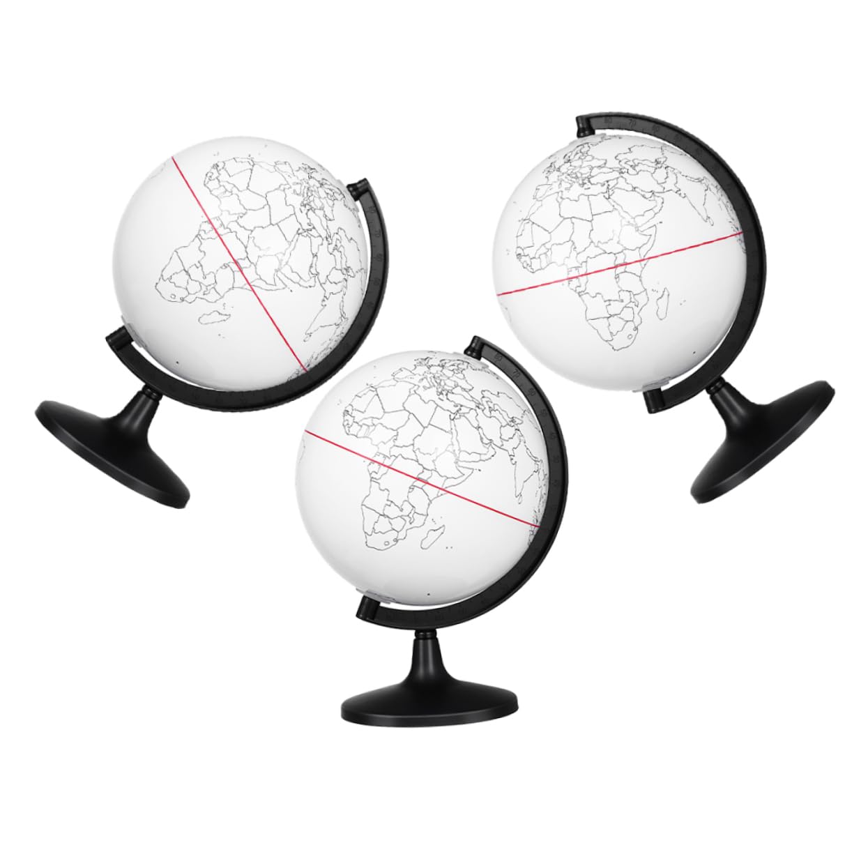 ERINGOGO Educational Unpainted Coloring Globe 3pcs Diy Boys and Decorative Props