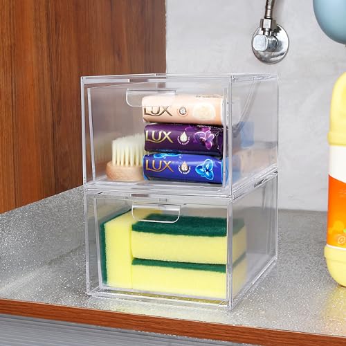 Yes!Fresh Organizador de Gavetas, Organizador de Mesa Cosmética Empilhável com Divisórias Internas R