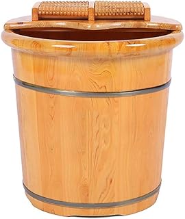 Banheira de pés de madeira spa massageador banho de pés, barril de banho de pé de madeira, barris de pedicure suaves e delicados tigela de pedicure massagem de spa para pés massageador banheira de pés banheira de pé banheira de spa tigela para pés St