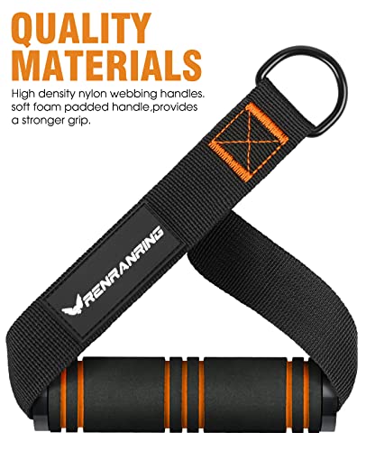 Renranring Gym Exercise Handles, Replacement Handle Attachments For Cable Machine Pulleys, Resistance Band And Strength Trainer, Pull Down Workout Accessories, Home Gym Add On Equipment #TOP6