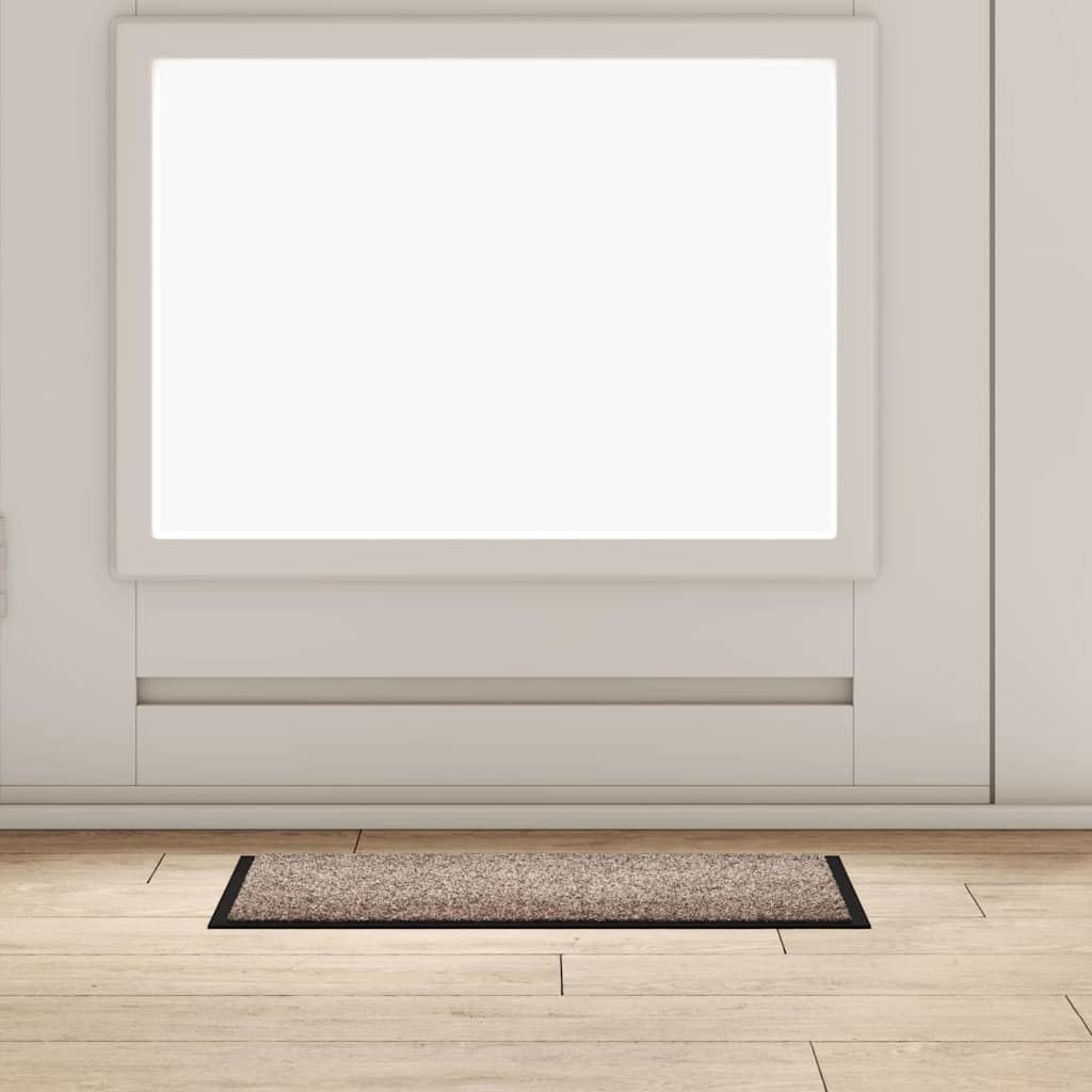 Beżowa mata podłogowa 60 x 40 x 1,2 cm pluszowa tkanina
