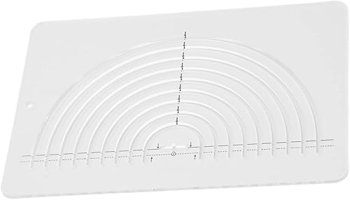Miniatura 9 de Regla de acolchado circular, semicírculo, acrílico transparente, altamente precisa, amplia aplicación, plantillas de medición de costura, reglas