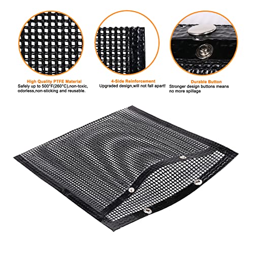 3 bolsas de malla para parrilla reutilizables antideslizantes miniatura 3