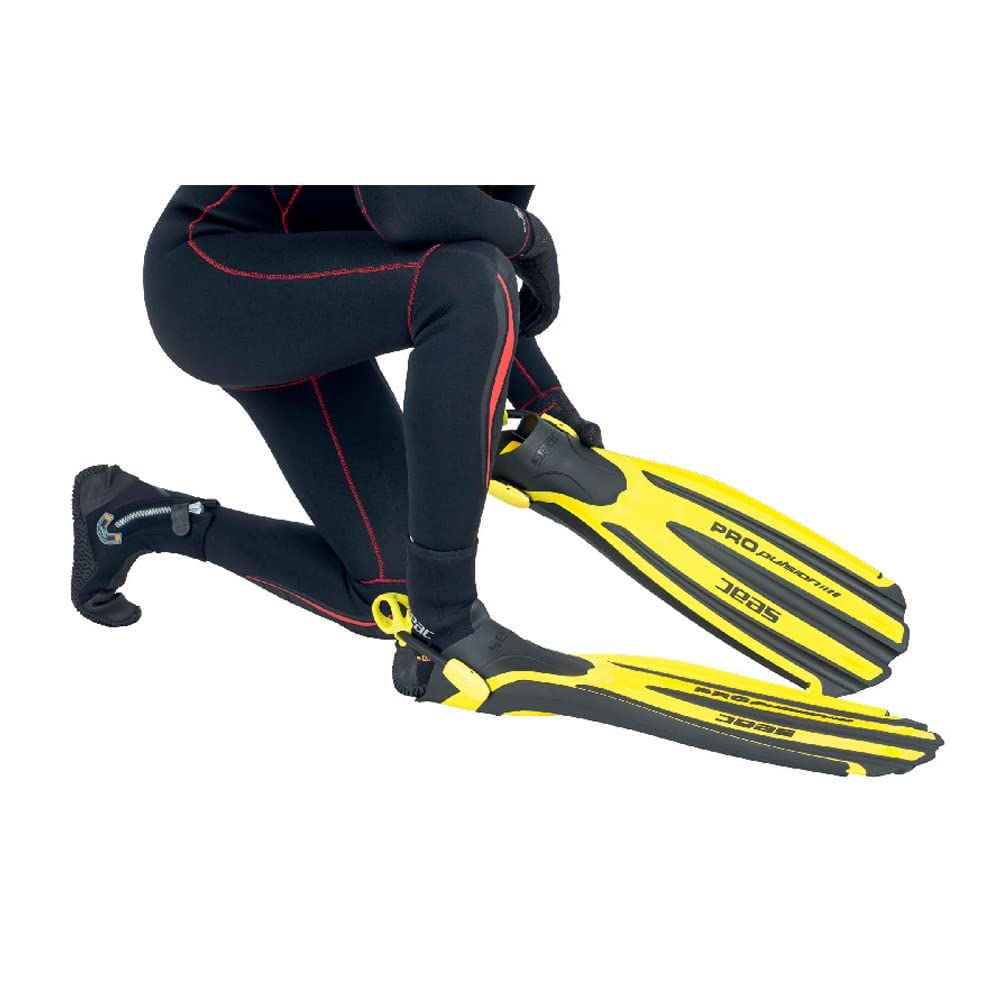 SEAC Propulsion S - Aletas de Buceo con talón Abierto y Correa para Cabestrillo - Fabricado en Italia