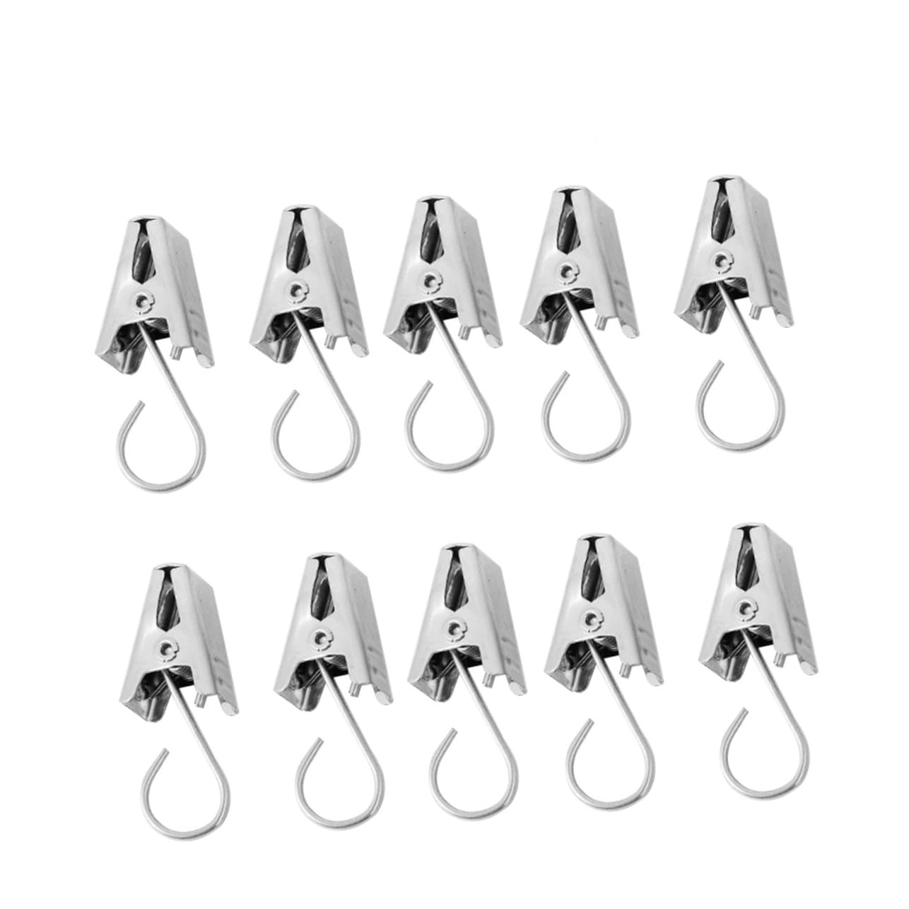 Yardenfun 30 Pcs Stainless Steel Curtain Clips with Hook Heavy Duty Drapery Rings for Easy Installation for Home Office School and Clinic Use