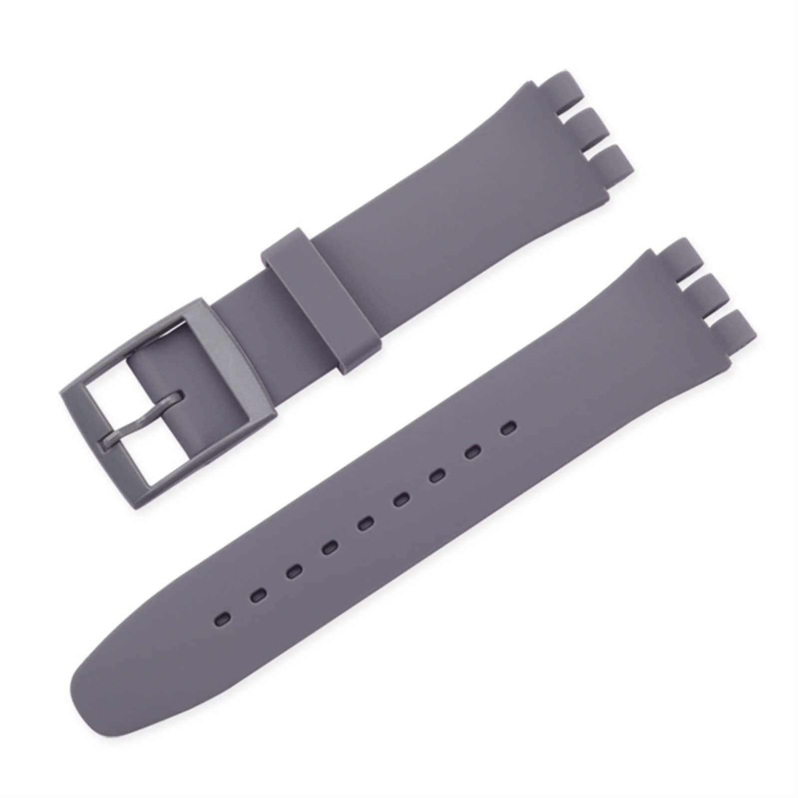 Bracelet de rechange tendance en silicone transparent compatible avec Swatch 12 mm, 16 mm, 17 mm, 19 mm, 20 mm (bleu, 12 mm)