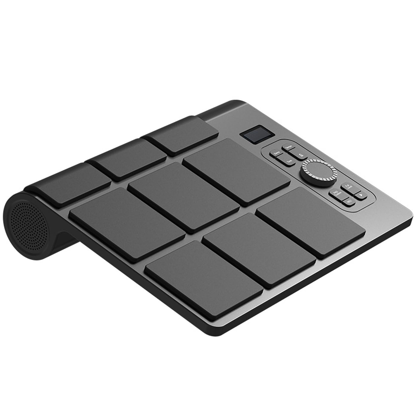 9-Pad Batteria Elettronica Percussioni Campione Pad con Display LCD, Portatile MIDI Drum Pad, USB Ricaricabile per Bambini Scolari