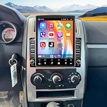 9.7 Android 14 Car Stereo Radio for Dodge Charger 2008-2010, Touch Screen Double Din Radio with Carplay Android Auto Built-in GPS SWC Bluetooth WiFi FM RDS DSP Mirror Link MIC Backup Camera