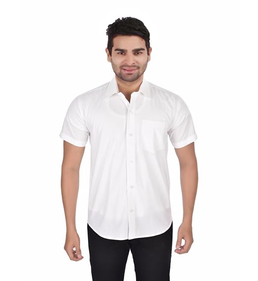 Formal Slim fit Half sleeve white shirt 