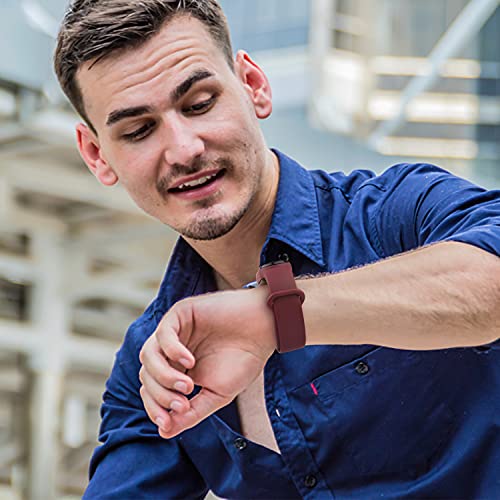 Mugust 3 Pack Correa Compatible con Xiaomi Mi Band 5 / Xiaomi Mi Band 6 / Amazfit Band 5, Pulseras de Repuesto de TPU Clásica para Xiaomi Mi Band 5 / Mi Band 6 Correas (Negro+Azul Marino+Rojo Vino)