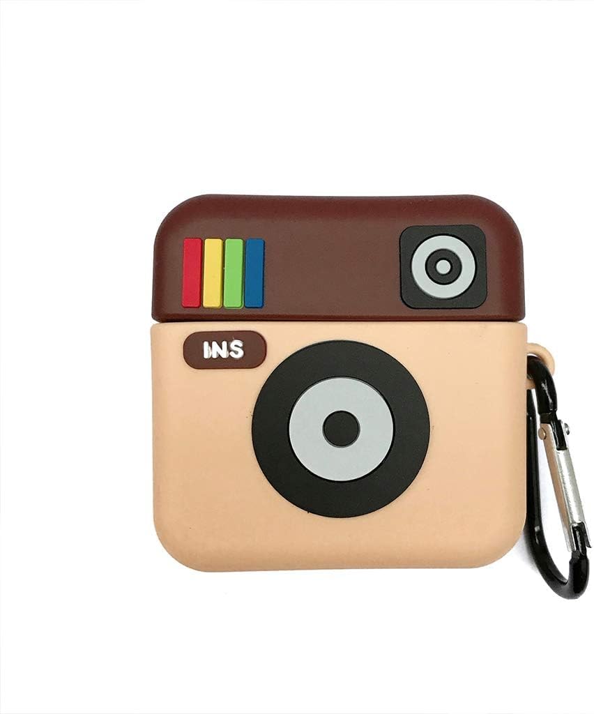 iTronix Cute 3D Design Soft Silicone Protective Shockproof Case Cover Compatible with Apple Airpods 1 / Apple Airpods 2 (Camera)