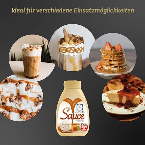 Liotta Karamell Dessert Sauce 250g - Sirup, Topping, Fruchtsauce - Ideal als Topping für Kaffee, Eis und Desserts