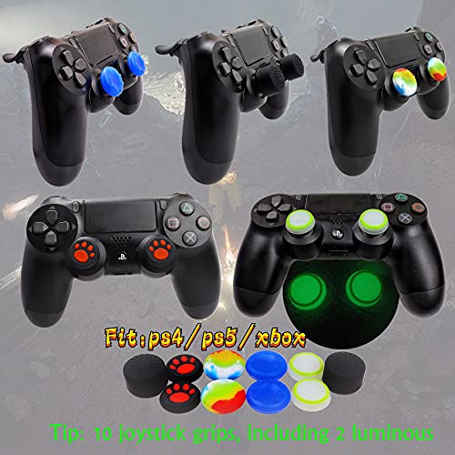 Image of Silicone Skin for Ps5 Controller, 2pcs Anti-Slip Shell Cover Case with 10 Joystick Grips, 2 Pairs L2 R2 for Playsation 5 Controller Wireless Gamepad