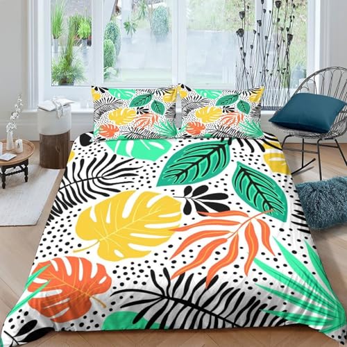 Parure de Lit Jungle en Microfibre Ultra Douce et Hypoallergénique King