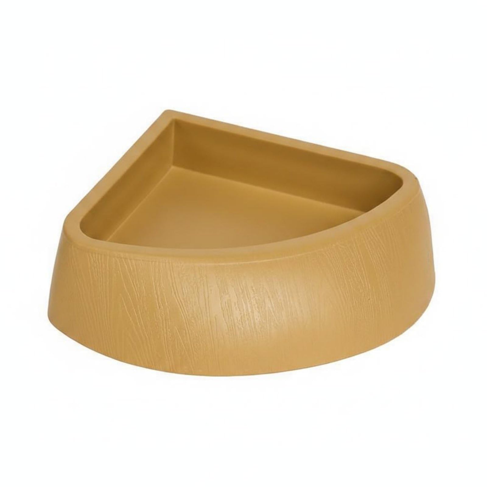 Multi-Purpose Tortoise Water Basin Easy to Clean Lizard Feeding Dish Sturdy Amphibian Corner Bowl for Vivarium, Brown Yellow|Reptile Supplies-image-38