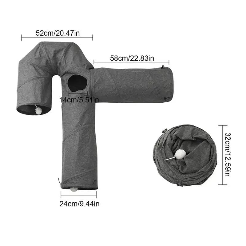 Tunnel Pliable pour Animaux De Compagnie pour Chats D'intérieur Jouets Interactifs Chaton Résistant Aux Rayures Cachette Maison D'entraînement Tube De Jeu Baril De Forage