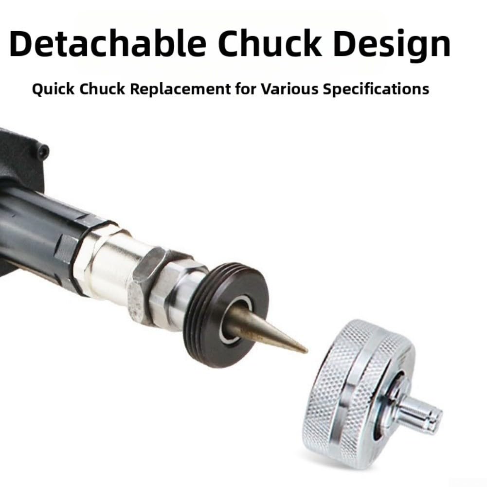 Pneumatisches, hydraulisches Rohr-Expander-Werkzeug mit drehbarem Schnellverbindungskopf, teilbares Bohrfutter für Kupferrohreinschlagung für HVAC-Kühlung und Klimaanlage (2,5 cm)