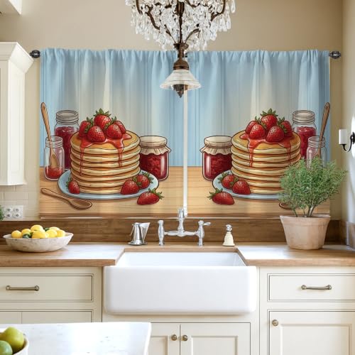 Rideaux rustiques crêpes 106x114cm pour évier et cuisine
