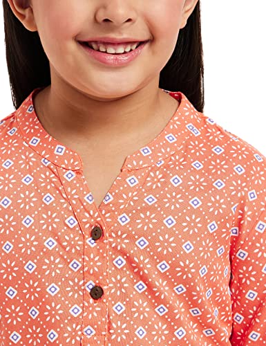 Image of Amazon Brand - Jam & Honey Girl's Cotton Regular Short Kurti