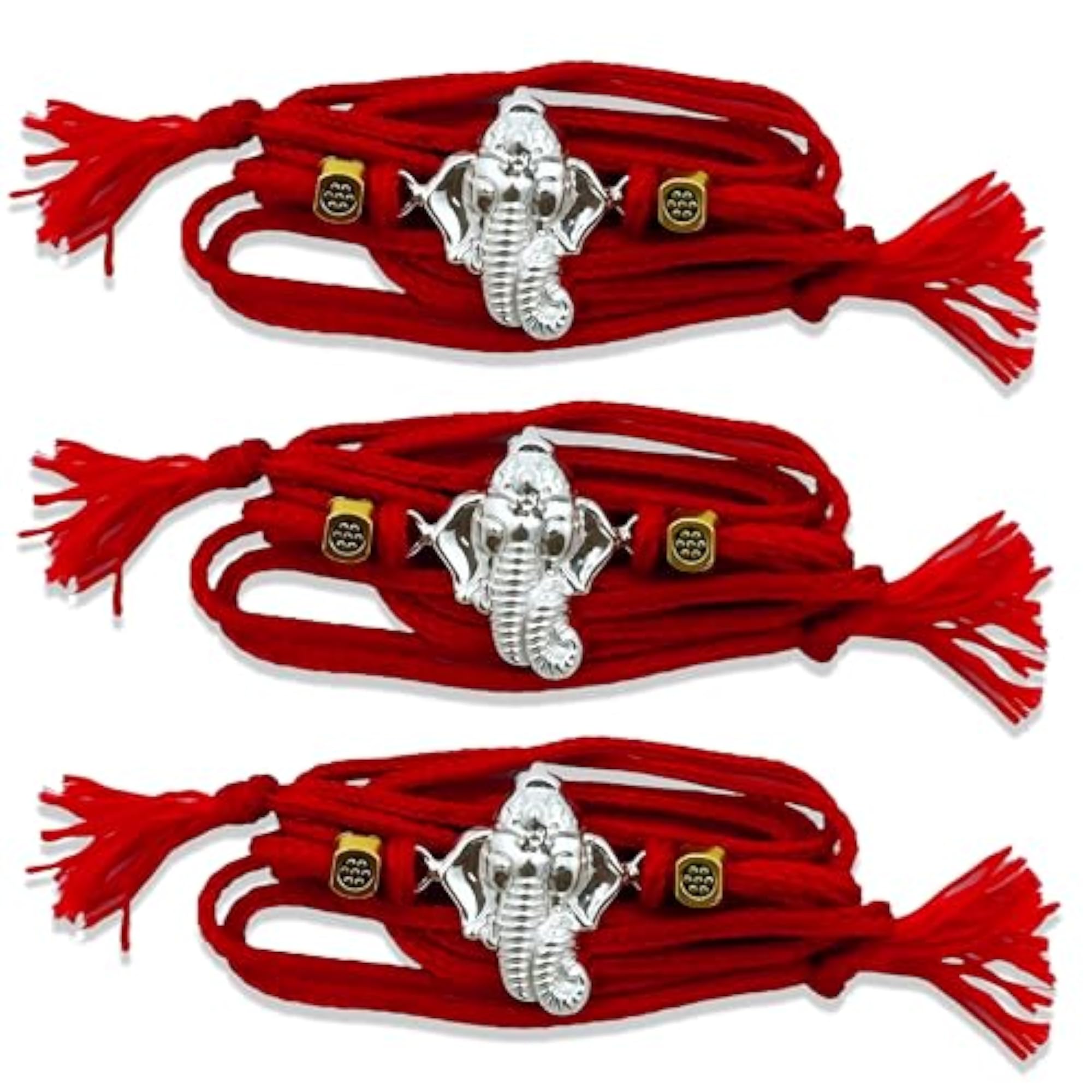 Men's 92.5% Fine Silver Ganesh Ji Rakhi for Brother