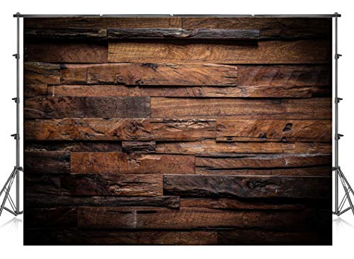 Black Friday Clearance Basifoto Vintage Dark Color Wood Photography Backdrops, Wooden Board Photo Background, Microfiber Soft Fabric Backdrop for Photoshoot, 7x5ft