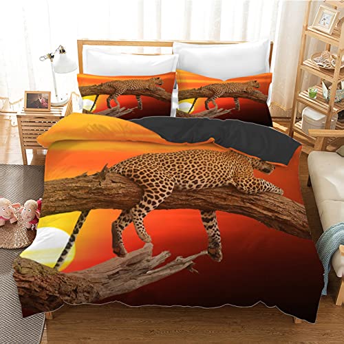 Housse de Couette 140x200 Orange en Microfibre 110g/㎡ ultra douce avec Zip - 2