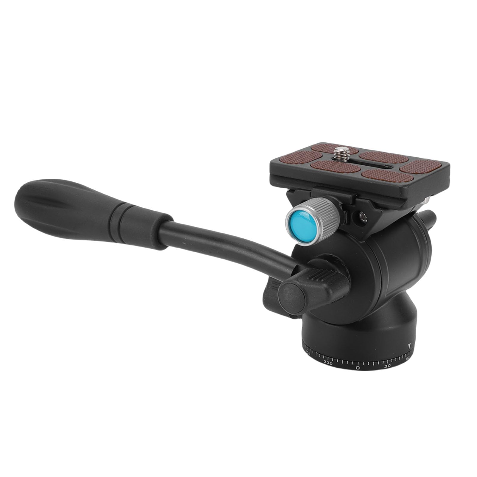 Tbest Video Treppiede Testa in Lega di Alluminio Leggero Pan Tilt Fotocamera Telefono Fotografia