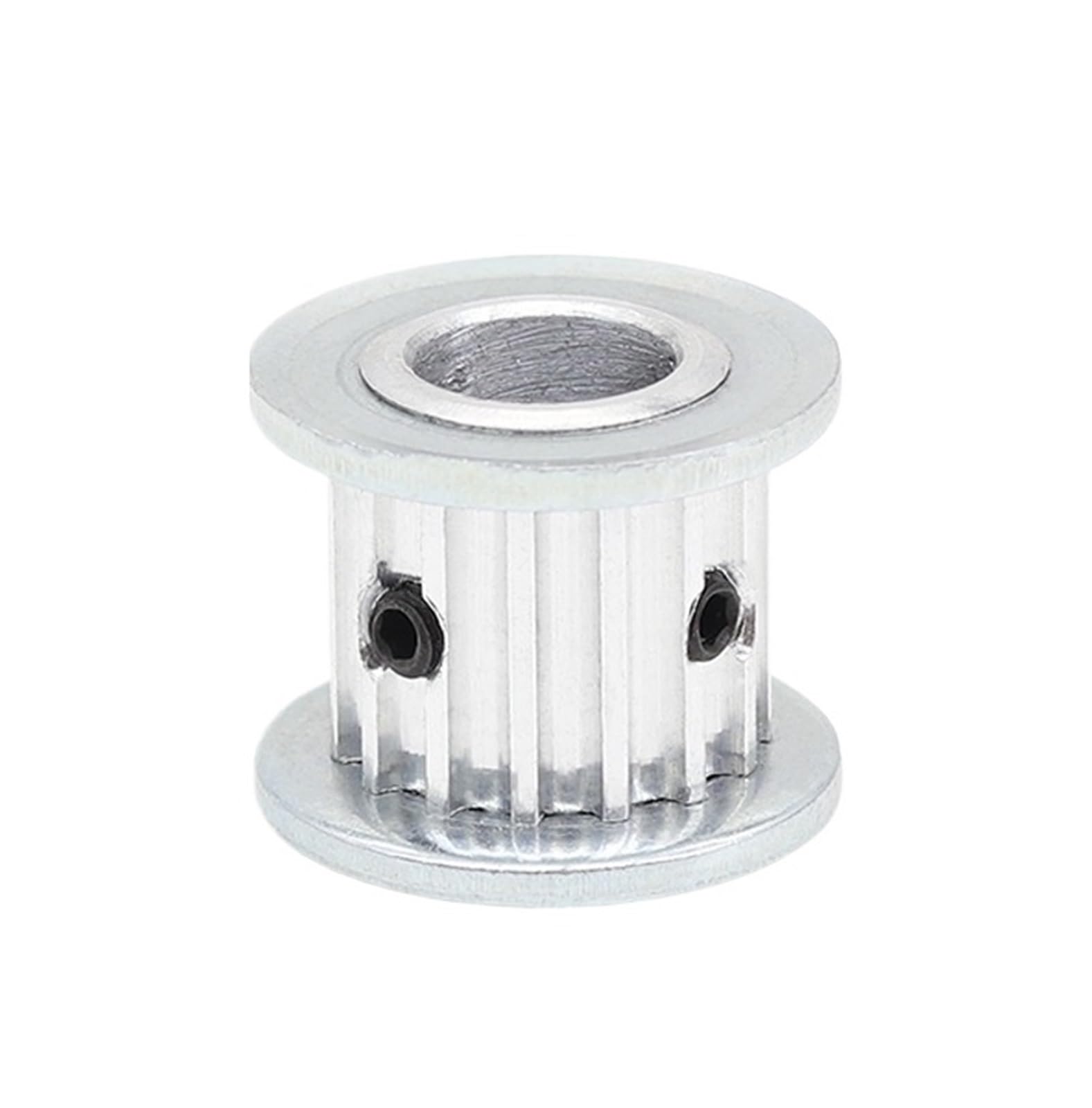 Polea síncrona de aluminio de 3 modos, 16 dientes, tamaños de orificio de 4/5/6/6,35/8 mm, ancho de ranura 11/16 mm, ancho de correa aplicable 10/15 mm, ideal para maquinaria industrial y sistemas de