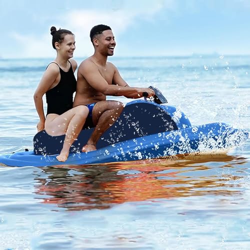 menglanchang Moto AcuáTica EléCtrica Inflable con Scooter Submarino 500w,130Min AutonomíA, Control Remoto, Resistente Al Agua Salada,para Buceo,EsnóRquel Y DiversióN En Familia.,BlueOnlyboat