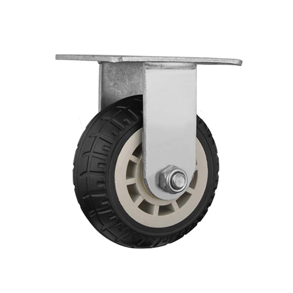 YUZGUHEY Heavy Duty Rubber Swivel Caster Wheels 750kg Load Plate Casters for Workbench Machine Trolley(Standard,5in)