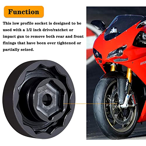 Image of Front Rear Wheel Axle Nut Socket Tool Fits for Ducati Motorcycle ATVs Super Bike 1098 1198 1199 Panigale Multistrada Diavel - 55mm + 30mm