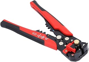 Labuduo Alicate de crimpagem, decapador de fio ajustável, alicate de crimpagem ferramenta de crimpagem de fio decapantes de fio para corte de cabo industrial doméstico