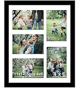 JCJMY 11x14 Picture Frame, 4x6 Collage Picture Frame, Display 5 Pcs 4x6 Photos or 11x14 Picture, ...