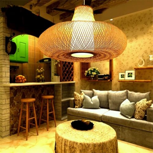 Lightfixture Industrial Bedroom de mimbre grande tipo farol 3