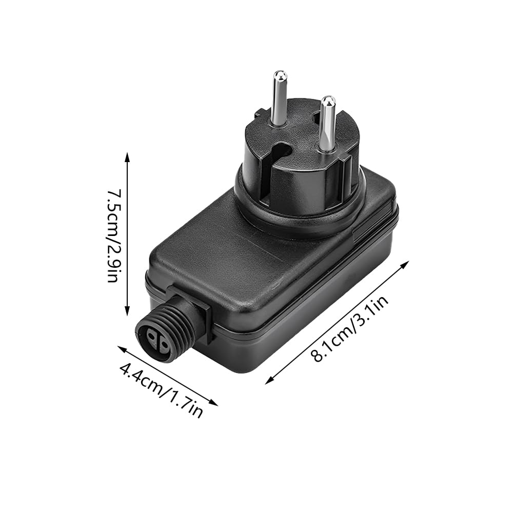 2 Adaptateurs Secteur 220V Vers 12V étanches IP44 – Alimentation LED 24W Pour Guirlandes, éclairage Jardin Et Noël
